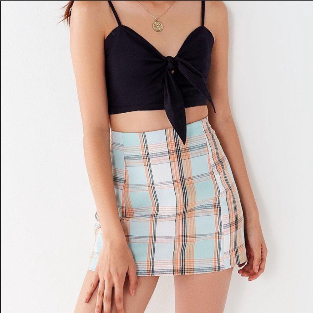 Urban Outfitters Urban Renewal Pastel Plaid Skirt
